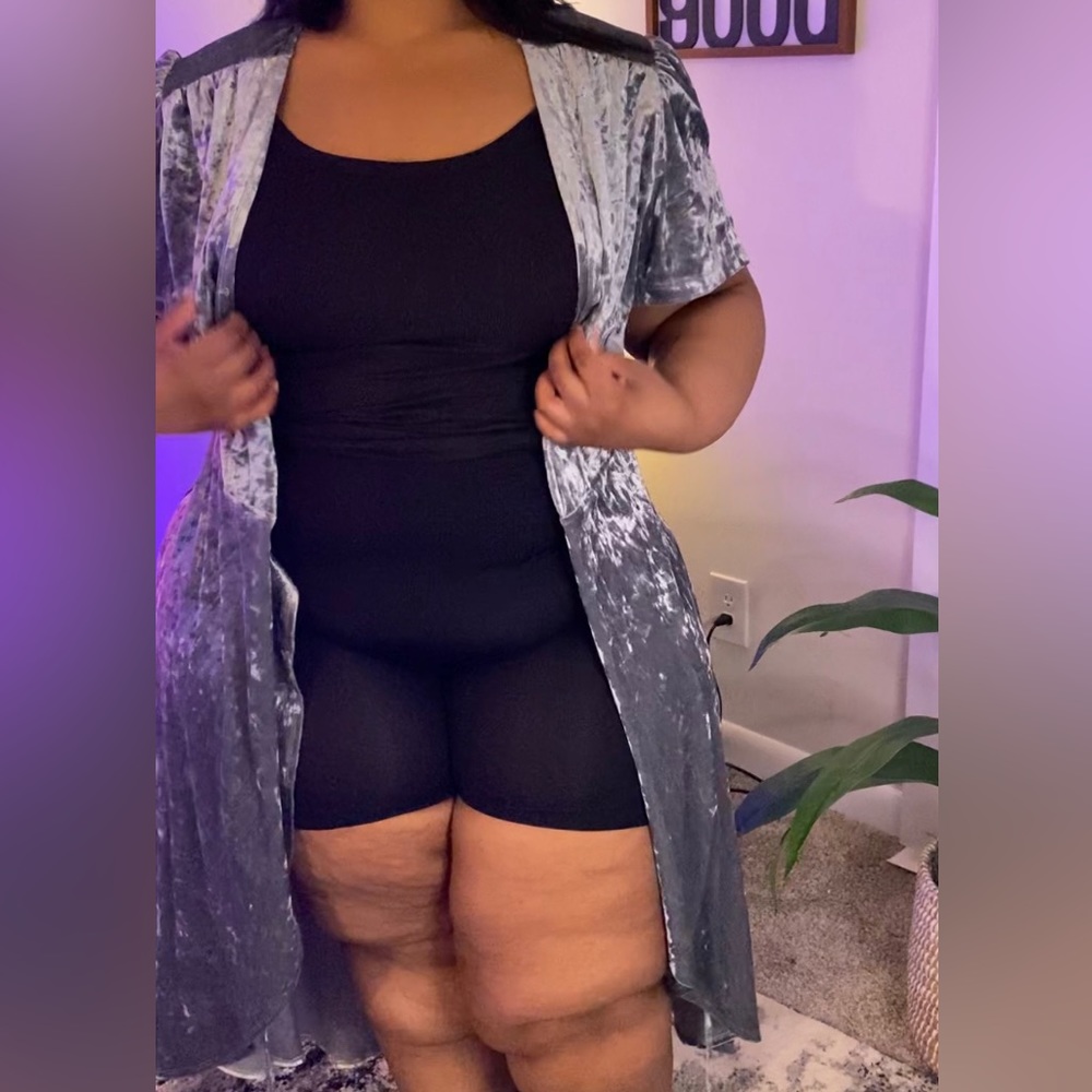 Silver/Gray Velvet Wrap Tie Dress - Xhilaration (XXL)